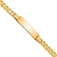 thumbnail image 1 of 10.18mm 10k Solid Yellow Gold Flat Curb Link ID Bracelet 7 Inch Identification Bracelet for Women, 1 of 2