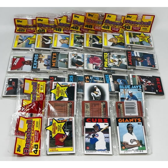 (10) 1986 Topps Rack Pack Baseball Lot