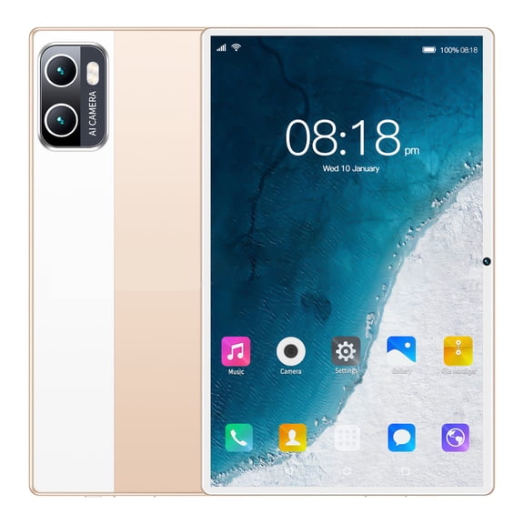 10.1in Android 10 Tablet - 2GB+16GB, 10-Core CPU, HD IPS Screen, Dual SIM, 2.4G/5G WiFi, Bluetooth, GPS, Voice Call, OTG, 4000mAh Battery – for Video, Office, Gift