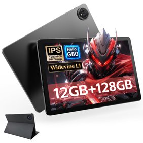 Digiland 10.1 inch Tablet with MTK Helio G80 Octa-Core for Adults, Android 14 Tablet with 12GB Ram 128GB Rom,5G WIFI,Google Certified Tablet,Dual Cameras,Tablet with case-Gray