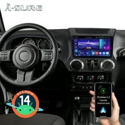 10" 2+64GB Android 14 Wireless CarPlay Car Stereo Radio for Jeep Wrangler JK 2015-2017 GPS Navi WiFi Bluetooth FM RDS DSP SWC