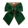 thumbnail image 1 of 10.2" Burgundy Velvet Christmas Tree Topper Bow, Medium Ribbon Bow Decoration for Xmas Party, Wedding, Wall or Room Backdrop, Elegant Coquette Holiday Décor Ornament (Green), 1 of 6