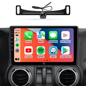 10.2 Inch Car Radio Stereo Upgrade Replacement for Jeep Wrangler JK Compass Grand Cherokee Dodge Ram with Wireless CarPlay/Android Auto/Touch Screen/GPS Navigation/HD Backup Camera