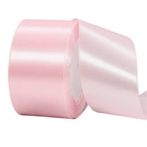 Under $10 2 Inch Wide Satin Ribbon, Pink Pink Craft Ribbon, Satin Ribbon 2" X 25 Yards Wide Fabric Ribbons for Wrapping Flower Bouquets Crafts Wreath Christmas Bow Wedding Decoration