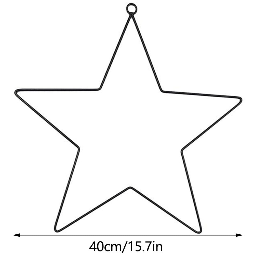 10/20/25/30/40Cm Pentagram Shaped Wreath Rings Diy Wreath Support Iron Garland Frame Props