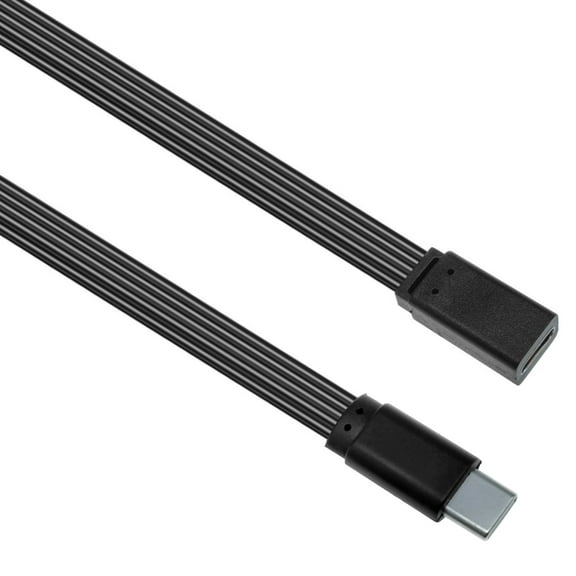 10/20/30/50/100cm Type C to Type C Charging Data Cable 480Mbps USB C Male to Female Data Transfer Extension Flat Wire