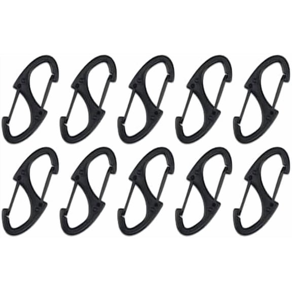 10/20/30 PCS S Double Sided Mini Carabiner Clip Small Dual Wire Gate Carabiners Keychain Clasp Snap Hooks Tiny Key Clips EDC Accessories for Outdoor Camping Fishing Hiking