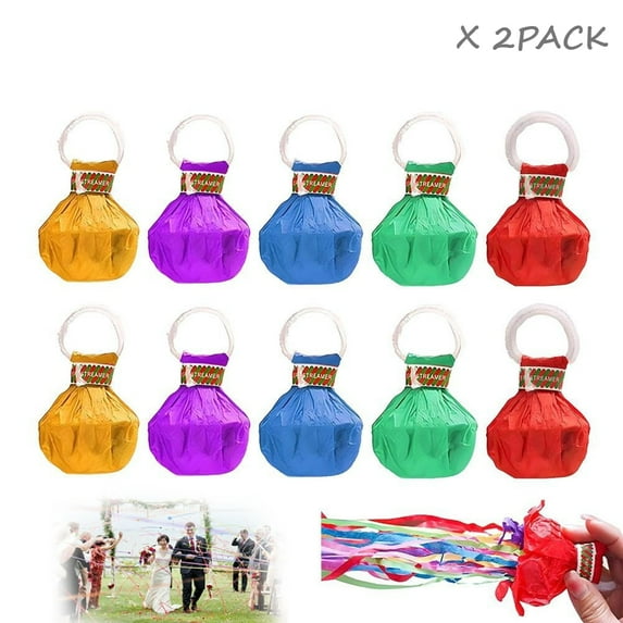 10/20/30 Pack Throw Streamers, Colorful Hand Throw Confetti Poppers, No Mess Paper Crackers, Romantic Confetti Streamer for Wedding, Birthday, Party, Graduation, Celebrations, Party Favors