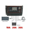 thumbnail image 1 of 10/20/30A PWM Solar Panel Battery Regulator Charge Controller Dual USB 12V 24V - Black Case, 1 of 7