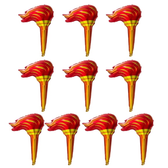 10/20/30Pcs Inflatable Torch Sports Game Torch Balloon Favors Bulk Aluminum Film Fake Torch Prop for Party Competition Supplies