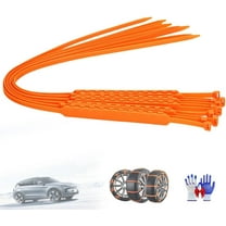 10/20/40pcs Universal Reusable Anti-skid Nylon Tire Chains Snow for Cars SUVs Trucks Anti-slip Emergency Zip Tie Style Traction Belts, Adjustable Winter Road Grip Accessory