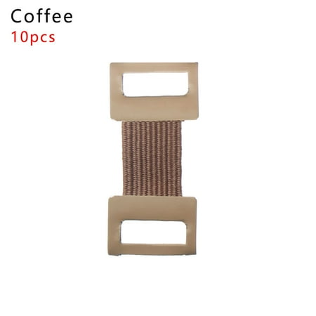 10/20/50/100Pcs White/Coffee Color First Aid Kit Sport Accessories Hooks Elastic Bandages Wrap Stretch Metal Clip Fixation Clamps Bandage Clips Replacement COFFEE 10PCS