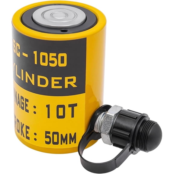 10/20/50 Ton Hydraulic Cylinder 4 in, 6 in Stroke Heavy Duty Jack Single Acting Plunger Cylinder Solid Jack Ram RSC-1050 RSC-20150 RSC-50100 RSC-50150 (10T-2inch)