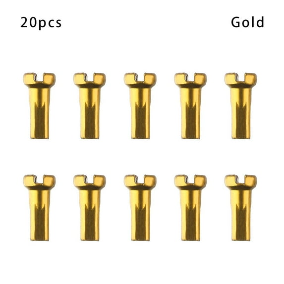 10/20/50pcs Mountain Bike Bike Alloy Anodized Bicycle Wheel Accessories Multicolor Cycling Spokes Nipples Wheel Spoke Nipples GOLD 20PCS