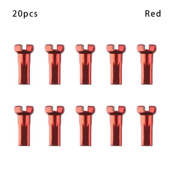 10/20/50pcs Mountain Bike Bike Alloy Anodized Bicycle Wheel Accessories Multicolor Cycling Spokes Nipples Wheel Spoke Nipples RED 20PCS
