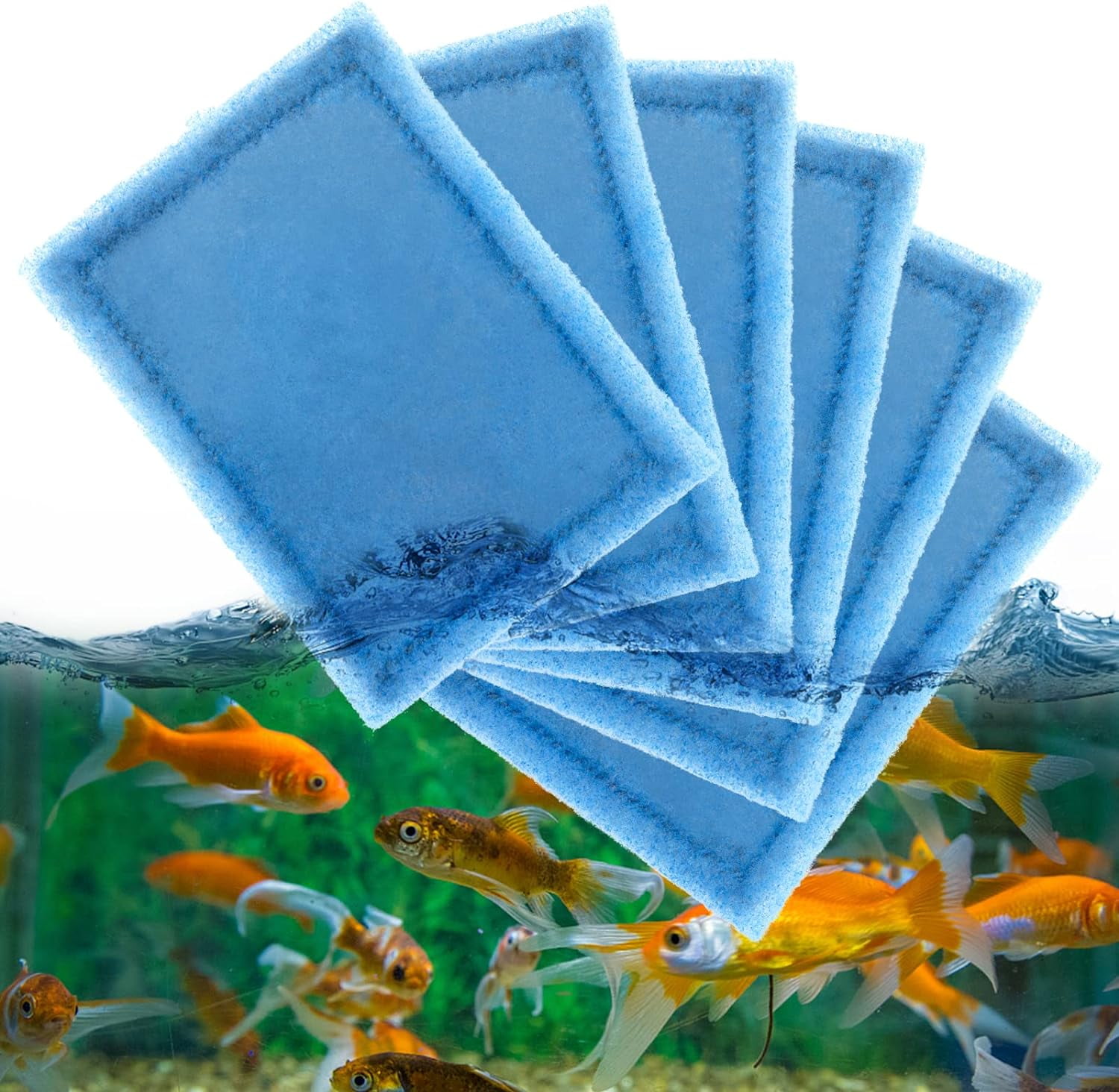10-20 Gallon Aquarium Filter Replacement for EZ-Change #2, Aquarium Filter Cartridge Fit for AquaTech 10 to 20 Power Filters for Fish Tank(6 Pcs)