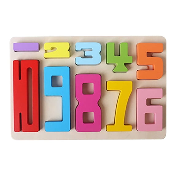 10/20 PCS Wooden Number Building Blocks, Digit Blocks, Friends of Ten Blocks, Wooden Brain-Burning Number Puzzle Children's Early Learning Puzzle Toys (10Pcs)