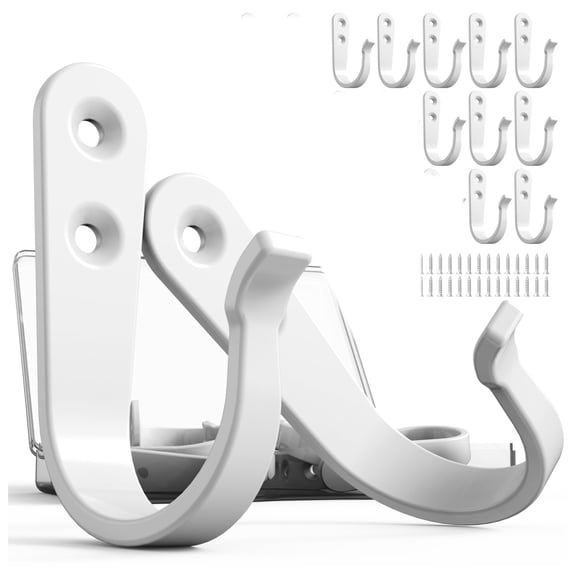 10 / 20-Pack Heavy Duty Wall Hooks - Single Prong Metal Coat Hooks with Mounting Screws, Perfect for Towels, Backpacks, Hats & Dog Leashes