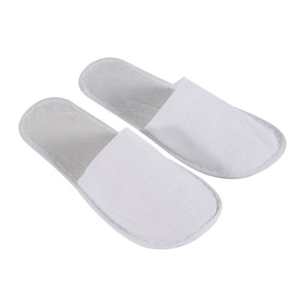 10/20 Pair Disposable Slippers Spa Hotel Guest Closed Toe Universal Size Shoe