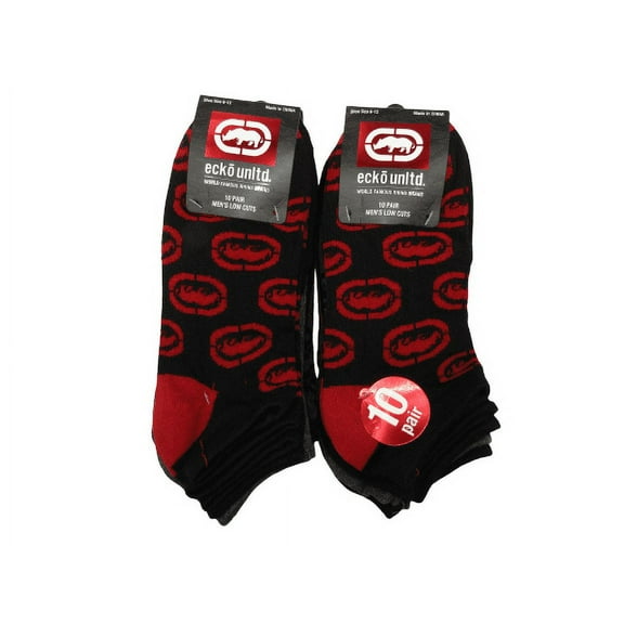 10-20 Pairs of Ecko Men's Basic Quick Dry No Show Athletic Socks 10-13 (Fashion, 10)