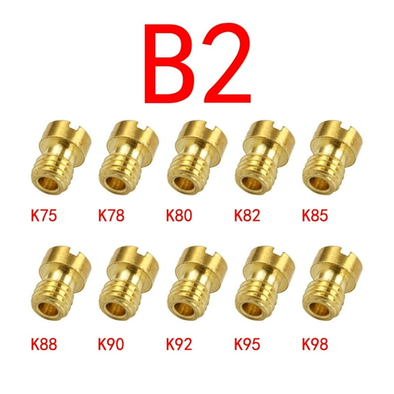 10/20 Pcs Mortorcycle Carburetor nozzle Main Jets and Slow Pilot Jets for KEIHIN OKO KOSO CVK PE PWK Carb Brass Jet Kit10PCS Car