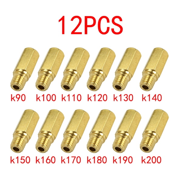 10/20 Pcs Mortorcycle Carburetor nozzle Main Jets and Slow Pilot Jets for KEIHIN OKO KOSO CVK PE PWK Carb Brass Jet Kit10PCS Car
