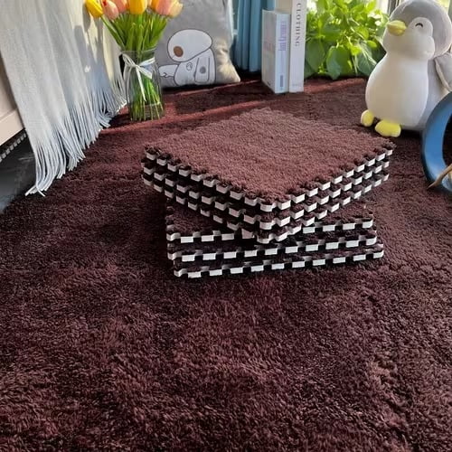 10/20 Pcs Pack of Plush Fitness Yoga Mats Soft Fluffy Interlocking Foam Mats Non Slip Rug Suitable for Bedrooms Living Rooms