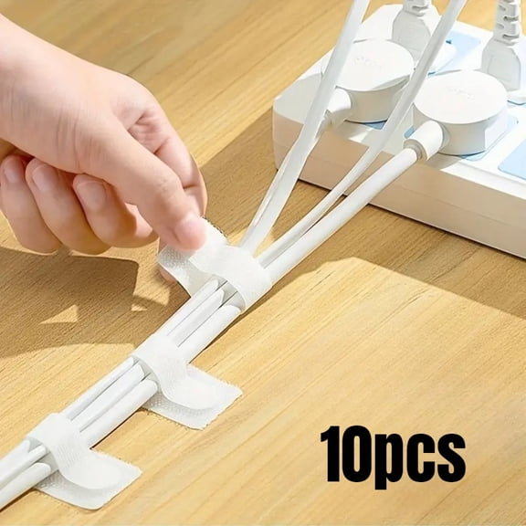 10/20 Piece Black/white Self-adhesive Nylon Zip Ties, An Easy-to-use Cable Management Tool Suitable for Fixing Various Wire Ties
