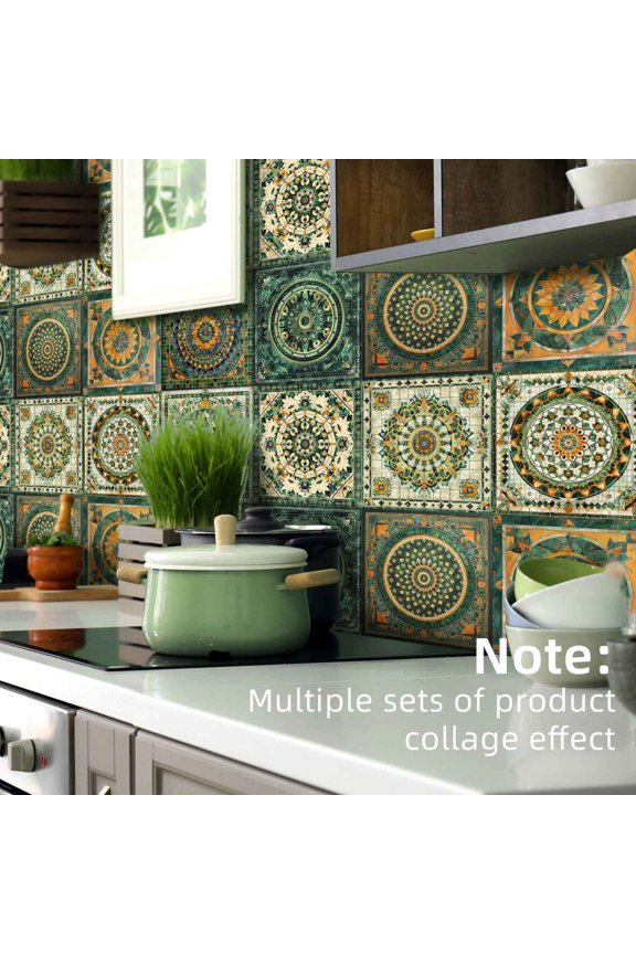 10 /20PCS Decorative Tile Sticker Oil Proof For Kitchen Bathroom Furniture Staircase Home Decor Peel and Stick Backsplash 6 x 6 inch DIY Murals