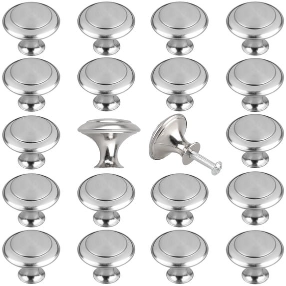 10/20PCS Stainless Steel DIY Door Knob Cabinet Handles Cupboard Drawer Kitchen Pulls