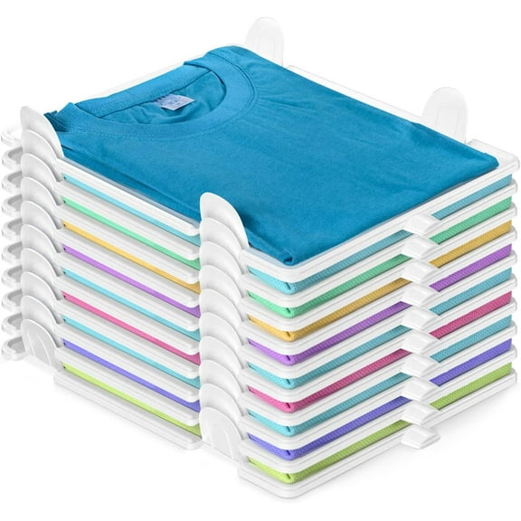 10/20PCS T Shirt OrganizerStackable Closet Organizer, 13”*11” Stackable Closet Organizer, Sturdy Multi-Layer Design for Efficient Closet and Drawer Organization