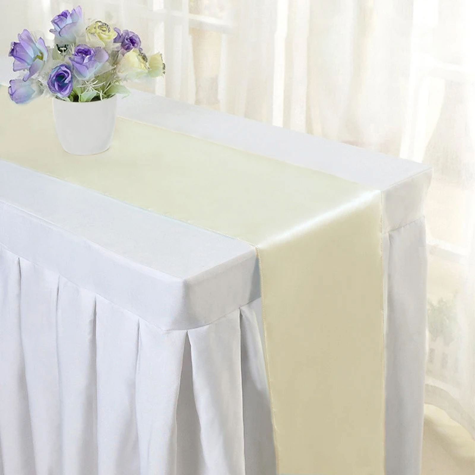 10/20PCS Wedding Satin Table Runner Sage Green 30x275cm Long Party
