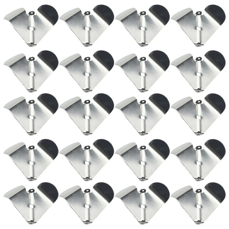 10/20Pcs Buzzer Spinner Blades For Buzzbait Surface Fishing Lure Tackle  Craft (Silver and white,20 pcs of clothing)