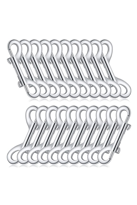 10/20Pcs Double Ended Bolts Snap Hook for Keychains Link Dog TractionRope Metal Clip Dog Leash Chain Clip Slings Hook