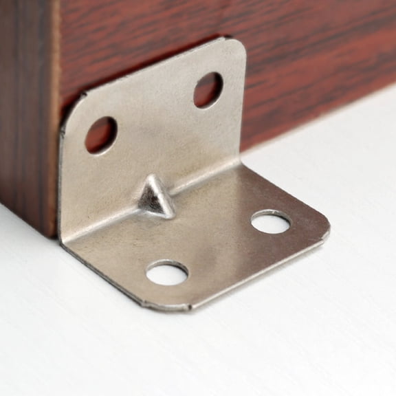 10/20Pcs Furniture Nickel Iron L Angle Bracket Hardware Right Angle Coat Cabinet