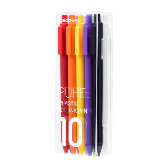 10/20Pcs Retractable Gel Pen Quick Drying 0.5MM Press Action Gel Inks Pens for Writing Journaling Office Supplies