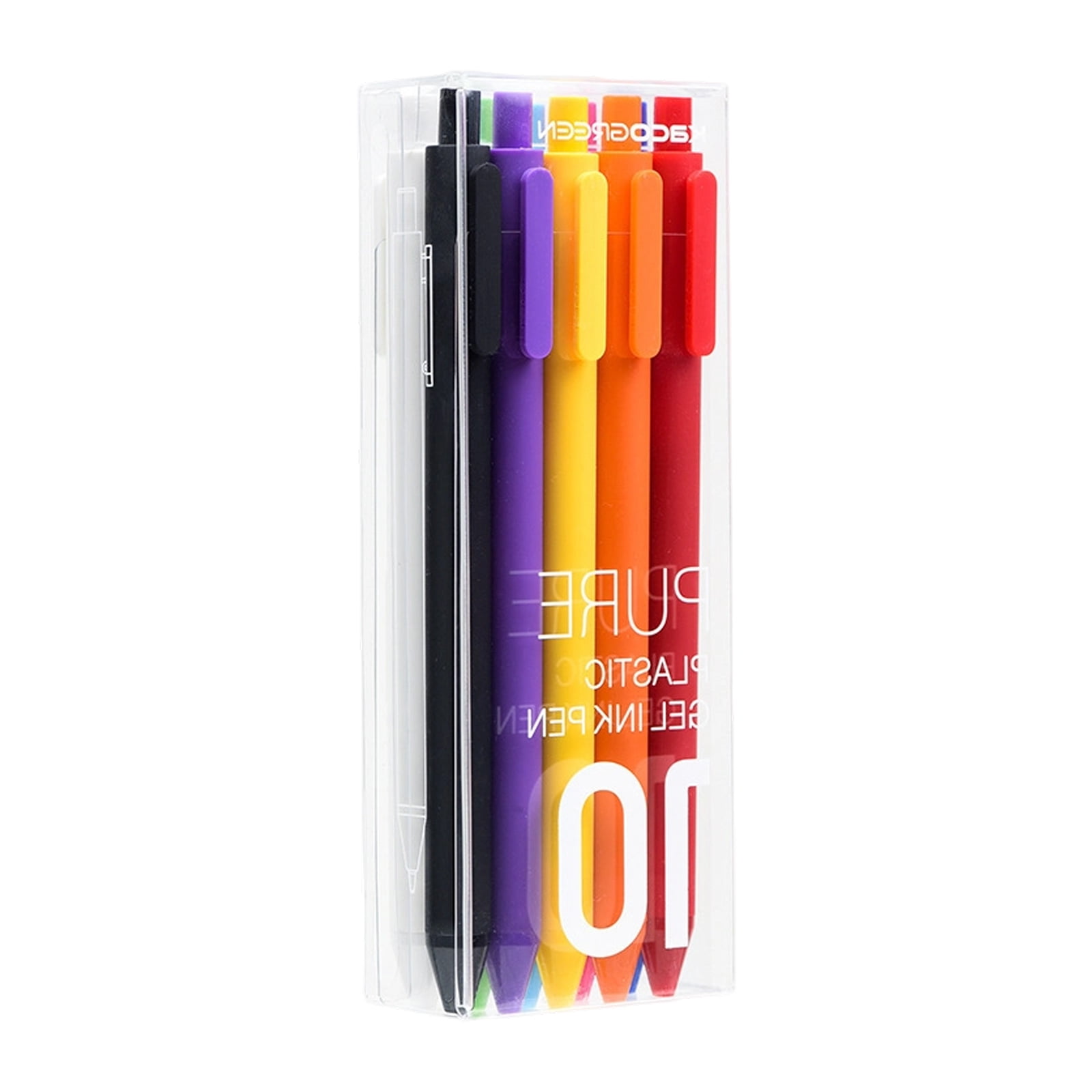 10/20Pcs Retractable Gel Pen Quick Drying Gel Inks Pens 0.5MM Point for Writing Note Taking Journaling Sketching