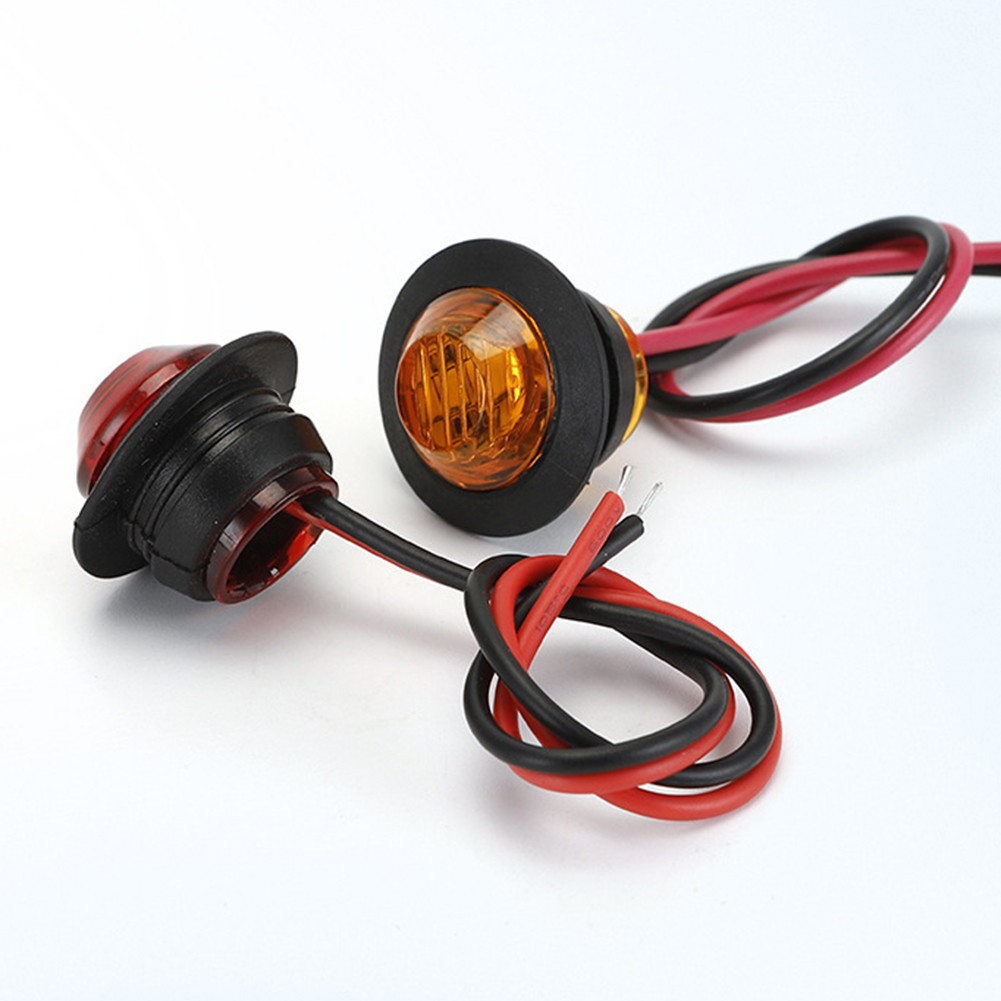Side Led Light Yellow 10/20Pcs Round Led Marker Lights 12V Truck Trailer Amber White Side Led ...