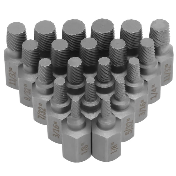 10/20Pcs Screw Extractor Kit Alloy Steel Damaged Screw Removal Set Metal Easy Out Drill Bits Broken Bolt Stud Removal Multi-Spline Screw Extractor Set for Bolt Stud Pipe