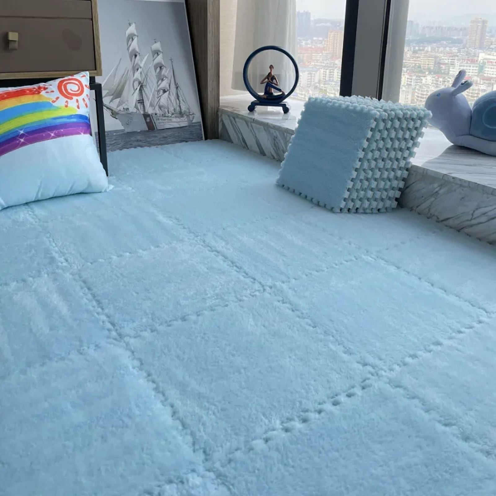 10/20Pcs Soft Plush Children's Mat Baby Play Mat Baby Toys Eva Foam Puzzle Carpet in Children's Room Keep Warm Playmat Floor Mat