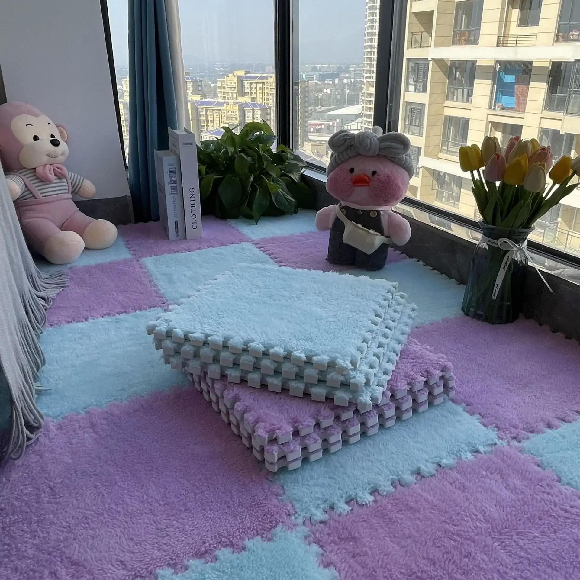 10/20Pcs Soft Plush Children's Mat Baby Play Mat Baby Toys Eva Foam Puzzle Carpet in Children's Room Keep Warm Playmat Floor Mat