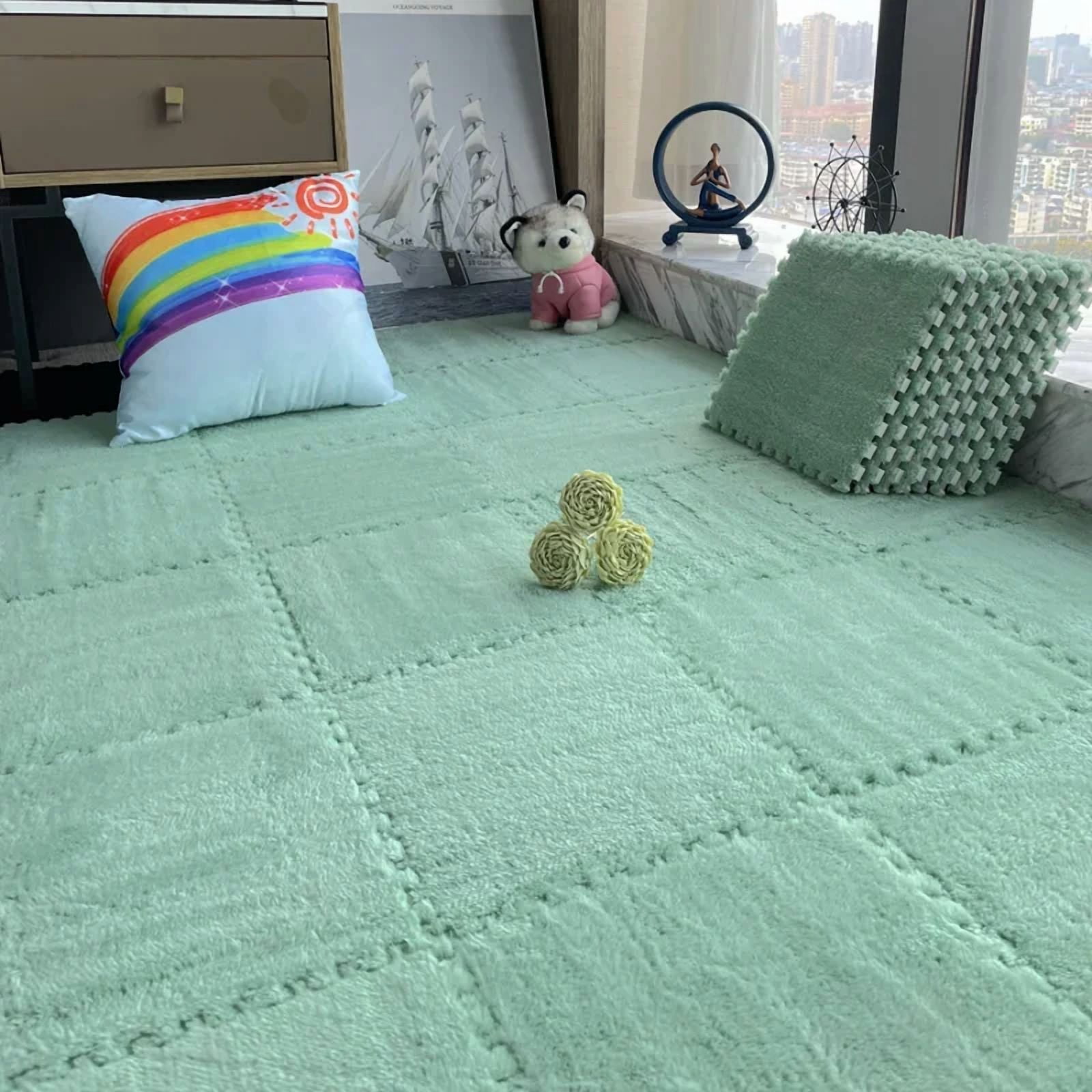 10/20Pcs Soft Plush Children's Mat Baby Play Mat Baby Toys Eva Foam Puzzle Carpet in Children's Room Keep Warm Playmat Floor Mat