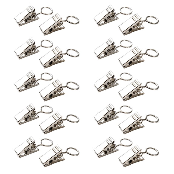 10/20Pcs Stainless Steel Curtain Clips With Hook Sturdy Durable Window Curtain Clips Home Decor Accessories