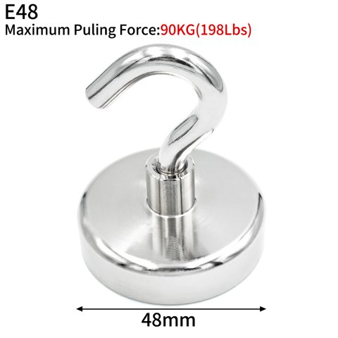 10/20Pcs Super Strong Neodymium Powerful Magnetic Hooks Ring Metal Magnet with Curved Hook Hanger for Hanging,Fridge,Wall,Key