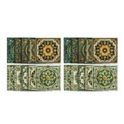 10/20Pcs Tile Stickers 6x6 Inch Mandala Style Tile Stickers, Peel and StickTile Decals Detachable Self-Adhesive Square Wall Decals, Tile Wallpaper for Kitchen Bathroom Backsplash Wall Furniture