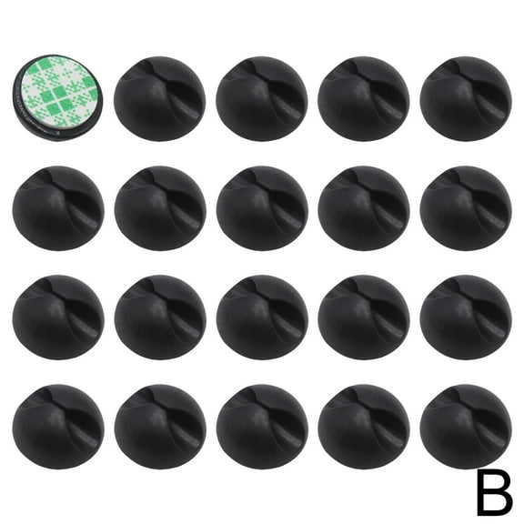10/20Pcs Wire Clip Black Car Tie Cable Holder Mounts Self-Adhesive~ Clamp U8N0