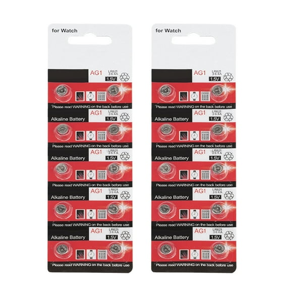 10/20Pieces AG1/LR621 Coin Cell Batteries, Long Last 1.5V Button Battery Alkaline Cell for Watches Small Electronics