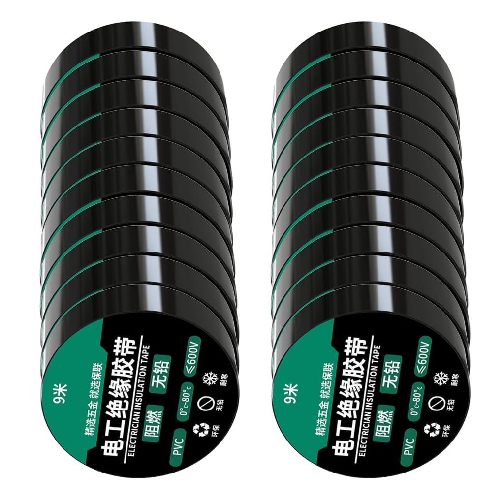 10/20Rolls 9Meter PVC Electrical Tape With Great Heat Resistance Electric Tape Perfect For Construction And Repairs