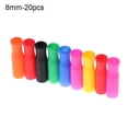 thumbnail image 1 of 10/20pcs Bar Reusable stainless steel Teeth Protector Straw sleeve straws cap drinking straw silicone cover 8MM-20PCS, 1 of 8