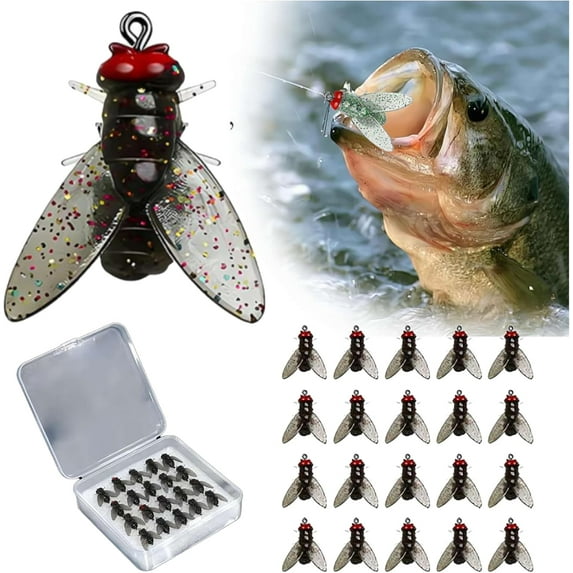 10/20pcs Bionic Fly Fishing Baits, 2025 New Bionic Fly Fishing Lure, Premium Fly Fishing Lures Kit Fishing Fly for Saltwater & Freshwater, Great Tool for Fishing Enthusiasts